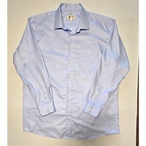 Joseph Abboud Mens Dress Shirt 2XL XXL Light Blue Non-iron 100% Egyptian Cotton